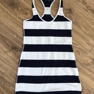 Lululemon Navy and White Striped Cool Racerback 8